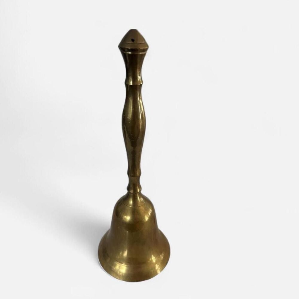 Mid-Century 8.25" Tall Brass Bell